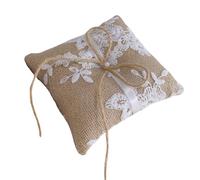 OAJABBGE Popular Lace And Burlap Wedding Rings Bearer Pillow Elegant Pillow For Bridal Elegances And Perfect Memories Bride And Groom Bearer