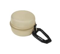 OAJABBGE Portable Outdoor Pet Bowl with Storage Case Hangable Double Cup Pet Feeders Drinking for Camping Stainless Steels Double Quck Hanging Bag