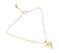 OAJABBGE Sophisticated Gold Anklet Adorned with Heart Crystal Elegant Foot Chain Suitable for Parties and Romance Dates Crystal Foot Accessory