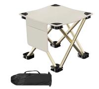 OAJABBGE Tabouret Pliant Portable Adapté Activités De Plein Air Grand Espace Siège Pieds Antidérapants Compartiment Rangement Camping Essential Chaise Camping Surdimensionnée avec Poches Latérales