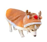 OAJABBGE Tenue pour animaux de compagnie avec thème de vacances Cape à capuche chaude renne pour chiens et chats pour réunions de famille fêtes thème Noël Capes pour animaux de compagnie