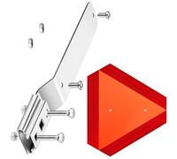 OAJABBGE Triangle De Sécurité Réfléchissant Taille Standard Panneau Véhicule À Déplacement Lent Panneaux D'avertissement Réfléchissants en Alliage D'aluminium Installation Rapide Chariots Golf