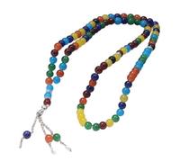 OAJABBGE Two Tone Imitation Agate Beaded Wristband 99 Smooth Round Beads Breathable Design for Formal Or Daily Accessorizing Versatile Turquoise Blue Accessory