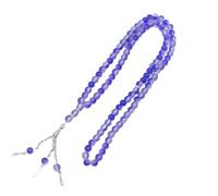 OAJABBGE Two Tone Imitation Agate Beaded Wristband 99 Smooth Round Beads Breathable Design for Formal Or Daily Accessorizing Versatile Turquoise Blue Accessory