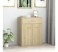 Oak Credenza 60 x 30 x 75 cm - Meuble d'entrée polyvalent, buffet de rangement élégant pour salon, cuisine, salle de bains et porches