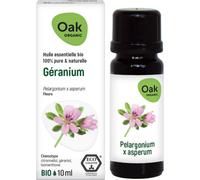 Oak Organic Géranium Huile Essentielle 100% Pure Et Naturelle Flacon 10ml