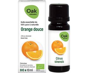 Oak Organic Orange Douce Huile Essentielle 100% Pure Et Naturelle Flacon 10ml