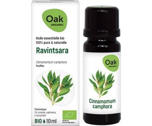 Oak Organic Ravintsara Huile Essentielle 100% Pure Et Naturelle Flacon 10ml