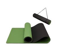 Oak & Tea Tapis de yoga tapis de yoga épais antidérapant pour homme/femme tapis d'exercice pour la gym à la maison avec sangle de transport méditation pilates 183 x 61 x 0.6 cm
