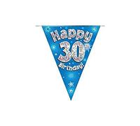 Oak Tree Guirlande de 11 fanions holographiques métallisé Inscription Happy Birthday 3,9 m