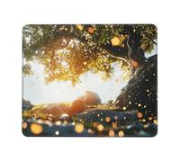 Oak Tree Under the Sunshine Tapis de souris avec base en caoutchouc antidérapant pour jeu vidéo et clavier personnalisé pour PC, ordinateur portable, bureau, maison
