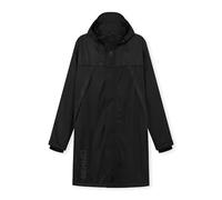 OAK25 Manteau Imperméable Unisexe Réfléchissant - Cape de Pluie avec Capuche - Veste de Pluie Velo - 10.000mm Colonne d'Eau - Noir - L - Unisexe - Adulte