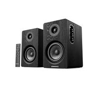 Oakcastle BK100 Enceinte Active Bluetooth 5.4 | 60w 2.0 Haut Parleur PC Gamer | Enceinte TV avec HDMI Arc | Enceintes pour Platine Vinyle | Enceintes Amplifiée HiFi avec Télécommande Incluse (Noir)