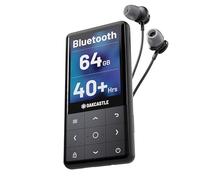 OAKCASTLE MP300 Lecteur MP3 Bluetooth Aver Haut Parleur Intégré Heures | Baladeur MP3 Enfant Stockage Interne de 64 GO - Extensible Jusqu'à 128 GO | Autonomie de la Batterie de 40 | Lecteur Musique