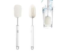 OAKENCREST Lot de 2 Brosses à Bouteilles, Brosse Biberon Bébé, Goupillon Biberon Doux, Ensemble de Nettoyage Biberon Brosse, sans BPA, pour Toutes Les Tailles de Biberons
