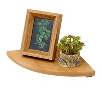 OAKERLAND Etagere d’Angle Flottante en Chêne Bois, Flottant Etagere d’Angle en Bois Rustique avec extrémité Arrondie de Bain Chambre à Coucher Salon Cuisine Bureau