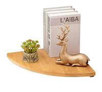 OAKERLAND Etagere d’Angle Flottante en Chêne Bois, Flottant Etagere d’Angle en Bois Rustique avec extrémité Arrondie de Bain Chambre à Coucher Salon Cuisine Bureau