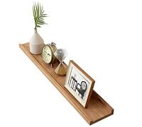 OAKERLAND Étagère Murale Bois Massif, 90cm Étagère Flottante en Chêne pour Maison, Bureau, Chambre, Salon, Salle de Bain, Cuisine