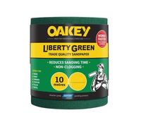 Oakey - Rouleau de ponçage Liberty Green 115mm x 10m Moyen 80G