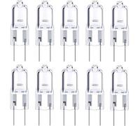 OakGlow G6.35 Ampoule halogène 12V 20W/35W/50W - Lustre en cristal, projecteur, éclairage encastré - JC Lampe basse tension avec filament axial (paquet de 10) 12V 20W