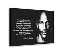 OakiTa Poster sur toile avec citations de motivation de célébrités Michael Jordan - Décoration murale pour salon, chambre à coucher - 40 x 60 cm