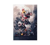 OakiTa Poster sur toile avec inscription « World Formula 1 Driver Max Verstappen » - Décoration murale pour salon, chambre à coucher - 30 x 45 cm