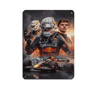 OakiTa Poster vintage en métal avec inscription « World Formula 1 Driver Max Verstappen » pour pub, club, café, bar, maison, décoration murale, 30 x 40 cm