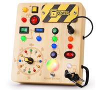 OAKJAR Tableau LED en bois avec 11 interrupteurs