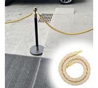 OAKJncjL Corde de barrière de File d'attente, Corde de séparation File d'attente avec mousquetons, Corde Poteau torsadée décorative 8,5 Pieds for théâtre, hôtel, Banque(2pcs,30ft/914.4cm)