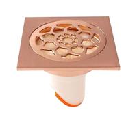 OAKJncjL Couvercle de Siphon de Douche, Égouttoir de Sol Universel en Or Rose, 1 pièce, for évier Baignoire, Salle Bains, Toilettes, Cuisine, Balcon(Rose Gold)