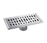 OAKJncjL Couvercle de Siphon de Douche, Insert de carrelage Attrape-Cheveux rectangulaire, Accessoires Salle Bains en Acier Inoxydable, Couvercle Bouchon d'évier Douche