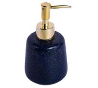 OAKJncjL Distributeur de Savon, Distributeur de Lotion et shampoing Rechargeable en Cylindre Couleur Unie, 250 ML(Dark Blue)