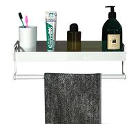 OAKJncjL Étagères de Salle de Bain, Support de Salle Bain sans perçage adhésif Blanc Support Mural Espace Aluminium for Cuisine et Bain-A_30CM(B,30CM)