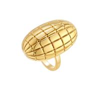 OAKKY 31MM Personnalité Créatif Hip Hop Exagération Ovale Rugby Texture Motif Chevalière Bague Homme Acier Inoxydable Gothique Style Punk Or Taille 62