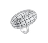 OAKKY 31MM Personnalité Créatif Hip Hop Exagération Ovale Rugby Texture Motif Chevalière Bague Homme Acier Inoxydable Gothique Style Punk Argent Taille 60