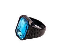 OAKKY Acier Inoxydable Bague Cachet Multicolore Gemme pour Homme Simple Tendance Statement Bande Mariage Noir Bleu Taille 60