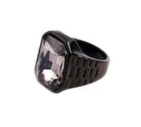 OAKKY Acier Inoxydable Bague Cachet Multicolore Gemme pour Homme Simple Tendance Statement Bande Mariage Minéral Noir Taille 57
