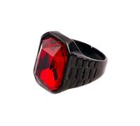 OAKKY Acier Inoxydable Bague Cachet Multicolore Gemme pour Homme Simple Tendance Statement Bande Mariage Noir Rouge Taille 70