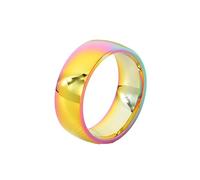 OAKKY Bague Classique Lisse 8MM pour Unisex Acier Inoxydable Minimaliste Bandau Tous Les Jours Multicolore Taille 57