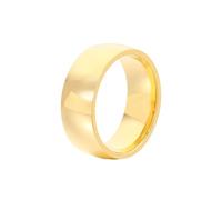 OAKKY Bague Classique Lisse 8MM pour Unisexe Acier Inoxydable Minimaliste Bandau Tous Les Jours Or Taille 57
