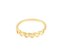 OAKKY Bague Cœur Creux Continu pour Femmes Acier Inoxydable Doux Bijou Minimaliste Or Taille 60