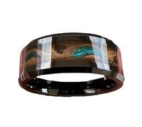 OAKKY Bague Sable Mouvant Créative pour Hommes | Acier Titane, Bague Statement Unique Inspirée de la Plein Air, Alternative pour Amoureux de la Nature