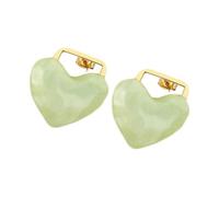 OAKKY Boucles D'Oreilles Femme Acier Inoxydable Tendance Doux Frais Multi-Couleur Dégradé Vacances Festival Anniversaire Coeur Forme Vert