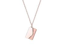 OAKKY Collier Médaillon Enveloppe Cœur Unisexe | Pendentif Ouvrable en Acier Inoxydable, Message Secret Love U, Charme pour Couples
