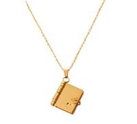 OAKKY Collier Médaillon Enveloppe Cœur Unisexe | Pendentif Ouvrable en Acier Inoxydable, Message Secret Love U, Charme pour Couples