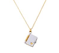 OAKKY Collier Médaillon Enveloppe Cœur Unisexe | Pendentif Ouvrable en Acier Inoxydable, Message Secret Love U, Charme pour Couples