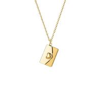 OAKKY Collier Médaillon Enveloppe Cœur Unisexe | Pendentif Ouvrable en Acier Inoxydable, Message Secret Love U, Charme pour Couples