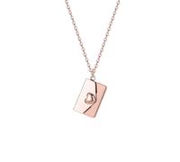 OAKKY Collier Médaillon Enveloppe Cœur Unisexe | Pendentif Ouvrable en Acier Inoxydable, Message Secret Love U, Charme pour Couples