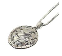 OAKKY Collier Pendentif Carapace de Tortue pour Hommes Femmes Acier Inoxydable Poli Symbole de Chance Bijou Animal Minimaliste