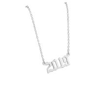 OAKKY Collier pour Couples ou Meilleurs Amis Charme Année Plaqué Or Bijou Amitié Assorti Cadeau Anniversaire pour Femme Copine Souvenir Anniversaire pour Partenaires Nés Argent 2019
